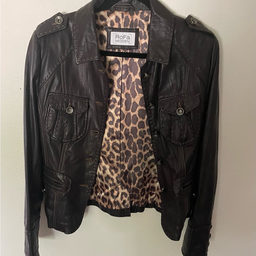 Women's Dark Brown Leather Jacket